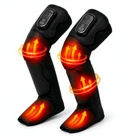 Bottes de récupération par compression d'air Eveekon pour les jambes entières, bottes de compression sans fil avec dispositifs de massage chauffants pour les pieds et les genoux