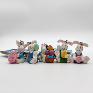 Luce all'ingrosso <span class=keywords><strong>piccolo</strong></span> coniglio simulato in resina 3D carino Kawaii regali per bambini cartoni animati borsa per auto ciondolo portachiavi durevole - Product Image 2