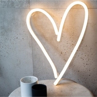 LED au néon en forme de coeur personnalisé allume la couleur rouge du corps de lampe acrylique IP67 pour les amoureux