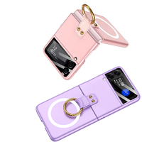 Funda Ultrafina de PC para Z Flip 3 con Protector de Pantalla, Anillo de Soporte y Carga Inalámbrica, Compatible con Z Flip 4/5/6/7
