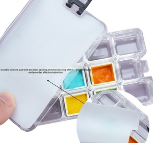 <span class=keywords><strong>Caja</strong></span> de Paleta de <span class=keywords><strong>Acuarelas</strong></span> XinyiArt, <span class=keywords><strong>Caja</strong></span> de Paleta de Pintura de 12/18 Compartimentos, Hermética y a Prueba de Fugas, Estuche de Paleta de Viaje para <span class=keywords><strong>Acuarelas</strong></span>, Acrílicos y Óleo - Product Image 5