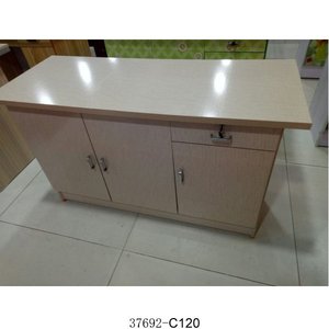 Modern Office <b>Desk</b> With Wooden Storage <b>Cabinet</b> Contemporary Design For Home Office Freestanding 37692-C120 - Product Image 2