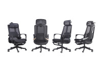 Chaise de bureau de direction ergonomique moderne en tissu maillé gris haut de gamme, confortable, avec fonctions réglables, garantie de 5 ans, couleurs personnalisées