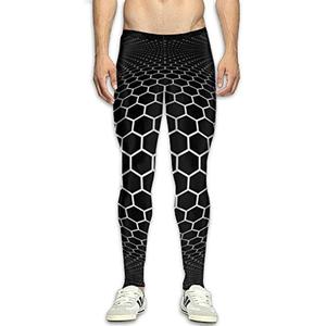 Leggings de sport de compression à taille haute pour la musculation et la course à pied avec logo à la taille pour hommes - Product Image 1