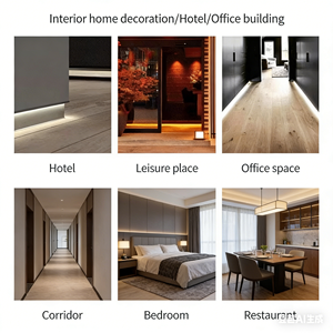 Plinthes modernes durables et écologiques Plinthes réglables de style direct avec lumières pour installations de loisirs - Product Image 3