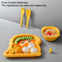 Vaisselle pour bébé Vaisselle en plastique pour enfants avec bol, fourchette et cuillère