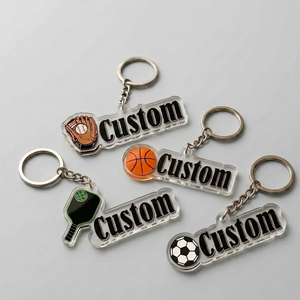 <span class=keywords><strong>Porte</strong></span>-clés en plastique acrylique de haute qualité, vierge, pour sports (baseball, basketball, pickleball, football), avec logo ou photo <span class=keywords><strong>personnalisé</strong></span> imprimé - Product Image 4