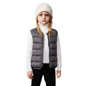 ODM/OEM Custom Kids Girls Down Jacket Warm And Soft Waterproof For Spring Autumn Winter Factory Direct Vest