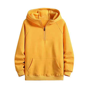Sudadera con capucha y cremallera completa para hombre con logo personalizado, mezcla de algodón, para impresión, bordado, moda urbana. - Product Image 1