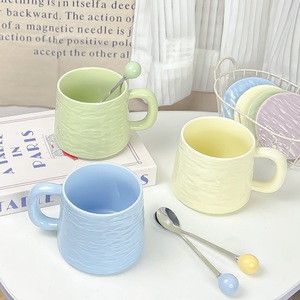Taza de Cerámica de Alta Calidad, Taza para Agua, Hogar, Oficina, Café, Desayuno, Taza para Parejas con Cuchara - Product Image 4