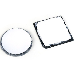 Posavasos de piedra de <span class=keywords><strong>pizarra</strong></span> en blanco redondos al por mayor para sublimación, alfombrilla y almohadillas antideslizantes para bebidas, estilo Rock - Product Image 5