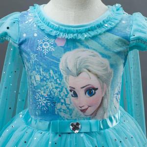2020 fashion sequin mesh skirt <span class=keywords><strong>Frozen</strong></span> dress smock for children halloween Christmas gift - Product Image 2