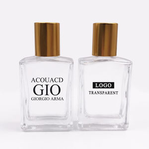 Elegante 10ml 15ml 30ml quadrato 50ml 100ml chiaro ambra olio essenziale deodorante rotolo di vetro su bottiglie con coperchio in oro - Product Image 4