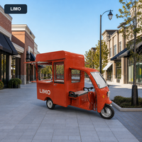 Chariot de vente électrique à trois roues avec trappe de service escamotable