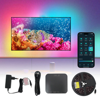 Bande lumineuse intelligente Joystar pour téléviseur, contrôle par application, kits de rétroéclairage synchronisé pour téléviseurs de 75 à 85 pouces, boîte HDMI 2.0, bande LED RGB IC Ambilight de 5 m