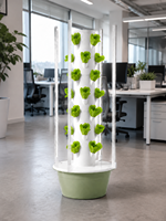 Système de culture hydroponique vertical à 7 étages avec pompe submersible et éclairage LED, panneau de commande avec minuterie
