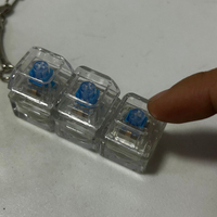 Clavier de décompression LED personnalisable XDA en PC transparent, avec touches anti-stress, porte-clés fidget, jouet à pincer pour passer le temps