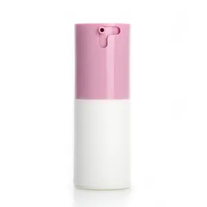 プラスチック製エアレスロータリープレスタイプローションボトルピンクミックスホワイトスモールデザイン高品質HEADポンプ付き