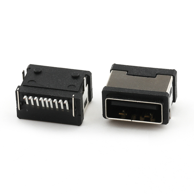 Top Mount IPX7 Waterproof USB 3.0 Type A Female Connector 9Pin SMT USB A Socket Connector
