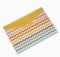 Pochette de classement en plastique PP personnalisée, fermeture à bouton-pression, pochette pour documents de papeterie de bureau