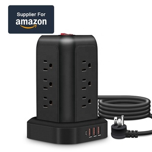 Tour <span class=keywords><strong>multiprise</strong></span> 16 en 1 12AC 4USB Tour de protection contre les surtensions 5.1Ft <span class=keywords><strong>Multiprise</strong></span> pour bureau à domicile Steckdosenleiste Regleta <span class=keywords><strong>Chargeur</strong></span> rapide - Product Image 1