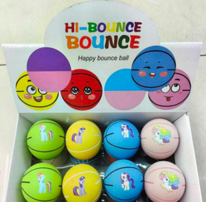 Palla rimbalzante Hi-Bounce Happy Bounce, palla giocattolo in gomma per bambini da 2 a 4 anni, gioco sportivo unisex - Product Image 3