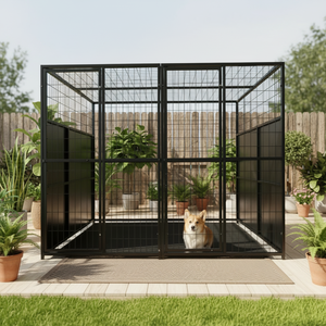 Lüks Büyük Açık Hava Köpek Kulübesi Mobilyası, Köpek Bakım Kulübeleri, Evcil Hayvan Oteli, Mağaza ve Ev Kullanımı için Evcil Hayvan Kafesi ile - Product Image 4