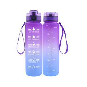 Botellas de Agua Potable de Plástico Duraderas, Portátiles, con Impresión Personalizada, a Prueba de Fugas, con Correa de Transporte - Product Image 3