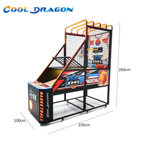 Machine de jeu d'arcade de basketball de rue, équipement de tir au basket-ball d'intérieur à monnayeur, garantie 1 an