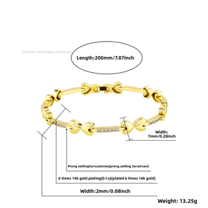 Tobillera Unisex Europea y Americana de 2MM con Cadena de Tenis, Incrustaciones de Cobre y Zirconia, Cierre de Caja, Diseño de Corazón, Tendencia de Verano, Venta al por Mayor - Product Image 4