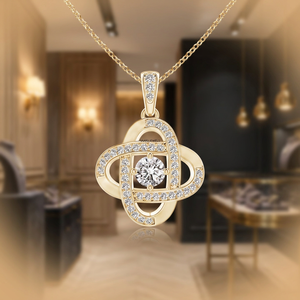 Colgante de Diamante Cultivado en Laboratorio con Piedra Redonda de Corte Brillante, Oro de 10K, 14K, 18K, Plata 925, 935, Joyería de Lujo para Mujer - Product Image 1