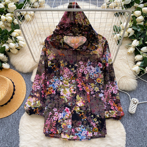 Blusas Casuales <span class=keywords><strong>de</strong></span> <span class=keywords><strong>Manga</strong></span> Larga con Capucha para Otoño, Camisas Estampadas para Mujer, Tops Casuales para Dama, Ropa al por Mayor para Mujer - Product Image 2