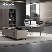 Bureau de direction moderne haut de gamme en bois, en forme de L, avec armoire de rangement, pour PDG, mobilier commercial