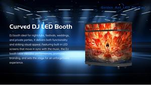 Cabina de DJ Móvil con LED GOLDENANT, 5 Años de Garantía, Barra de Bar Portátil para Club, Mostrador de Recepción Curvo, Consola de Baile para Exposiciones, Video - Product Image 6