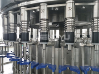 Ligne de production de machines de remplissage automatique de bouteilles d'eau 3-en-1 : remplissage, bouchage, étiquetage