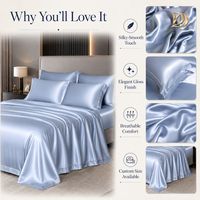 Juego de Fundas de Almohada de Seda de Morera de 19/22 mm, Juego de Ropa de Cama de Seda de Lujo Personalizado de Fábrica, Cubrecama de Seda, Sábana Ajustable, Sábana Plana