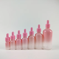 Flacon compte-gouttes en verre pour huile essentielle, fond de teint, émulsion, essence, dégradé rose, 5 ml, 10 ml, 15 ml, 50 ml, 100 ml