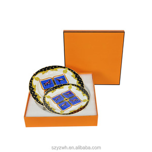 Plato Decorativo Retro Azul Banquete de 10 Pulgadas, Plato de Cerámica de 8 Pulgadas <span class=keywords><strong>para</strong></span> Pastel, Ensalada o Carne - Product Image 1
