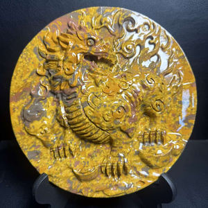 <span class=keywords><strong>Piedra</strong></span> <span class=keywords><strong>de</strong></span> <span class=keywords><strong>Jade</strong></span> China Natural <span class=keywords><strong>de</strong></span> 20 cm, Colorida, con Forma <span class=keywords><strong>de</strong></span> Dragón y Fénix, Pulida, para Sanación, Artesanía, Regalo - Product Image 2