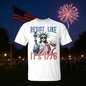 T-shirt « Resist Like Its 1776 Liberty Statue » avec motif du Quatrième de Juillet - Product Image 3