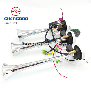 Bocina de aire Shengbao de 3 tubos, 12V, de aluminio, de tono alto, para camiones y coches, para actualización y reequipamiento. - Product Image 3