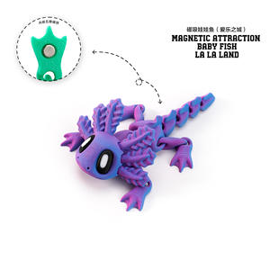 Vashine Jouets géants en PLA imprimés en 3D, <span class=keywords><strong>Salamandre</strong></span> colorée, amusante et créative, figurine d'action, aimant de réfrigérateur, souvenir du zoo, animaux originaux - Product Image 2