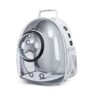 Comfortable Breathable Pet <b>Backpack</b> 33x42x28 Cm Oxford Fabric For Cat Dog Travel Carrier Transparent Space Capsule Design - Product Image 2