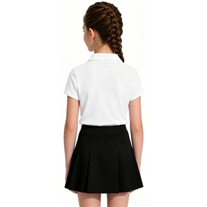 Chemises à manches courtes personnalisées en couleur unie pour le golf, le <span class=keywords><strong>tennis</strong></span>, l'école, uniformes, col en V, séchage rapide, polos pour filles - Product Image 2