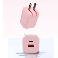 Chargeur rapide USB-C PD 35W avec QC3.0 et SCP, prise pliable, adaptateur mural double port USB-C + USB-A pour téléphone portable et appareil photo