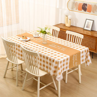 Nappe de table en PEVA à carreaux imprimés imperméables Couverture de conception personnalisée de style moderne pour décor de table à manger à la maison