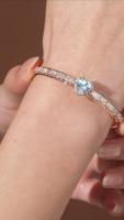 Nouveau Bracelet Rétro Vintage pour Femme, Bijou Gothique Solide en Forme de Cœur, Original, avec Zirconium Texturé, pour Banquet