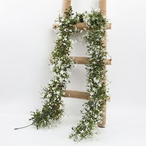 Guanyi Artificial Flower Vine 100cm 200cm White Green <b>Leaves</b> Wedding Home <b>Decor</b> <b>Wall</b> Hanging Outdoor Props - Product Image 1