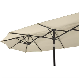 Садовый зонт двойной овальной формы — высококачественный оптовый синий солнцезащитный зонт, регулируемая защита для улицы - Product Image 3