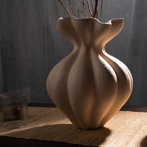 <span class=keywords><strong>Vaso</strong></span> Decorativo in Resina <span class=keywords><strong>Beige</strong></span> a Forma Irregolare per Casa, Hotel e Matrimoni - Product Image 5